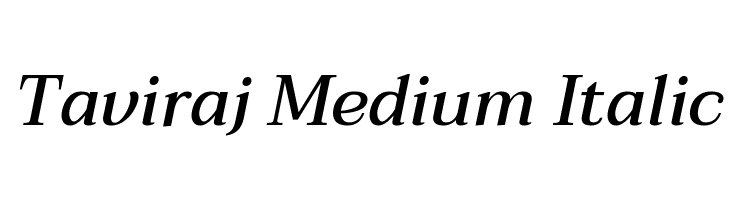 Taviraj Medium Italic Font