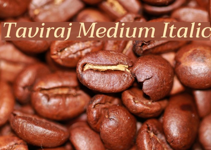 Taviraj Medium Italic Font examples