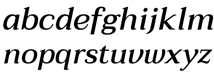 Taviraj Medium Italic Font LOWERCASE