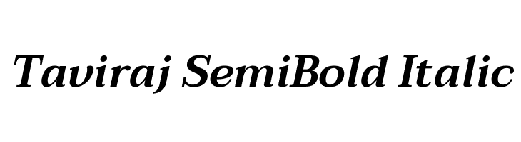 Taviraj SemiBold Italic  Frei Schriftart Herunterladen