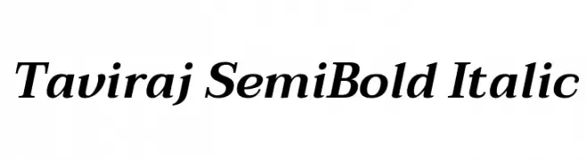 Taviraj SemiBold Italic  フリーフォントのダウンロード