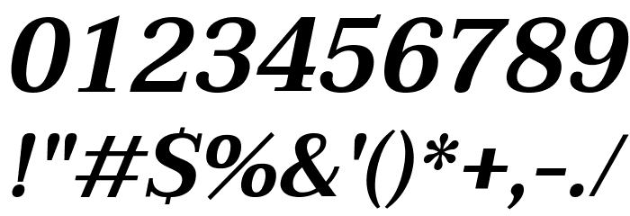 Taviraj SemiBold Italic Font OTHER CHARS