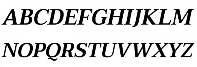 Taviraj SemiBold Italic Schriftart Groß