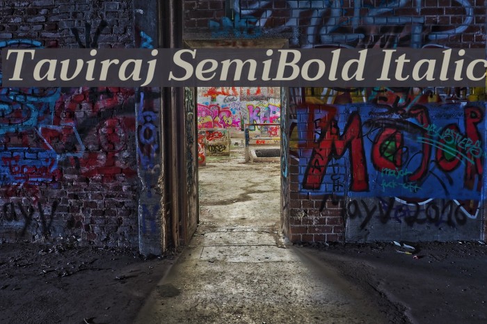 Taviraj SemiBold Italic Font examples