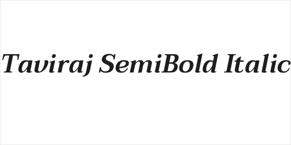 Taviraj SemiBold Italic Logo