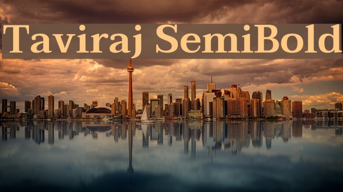 Taviraj SemiBold Font examples