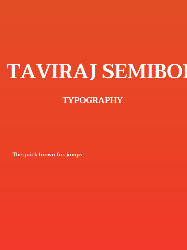 Taviraj SemiBold Poster