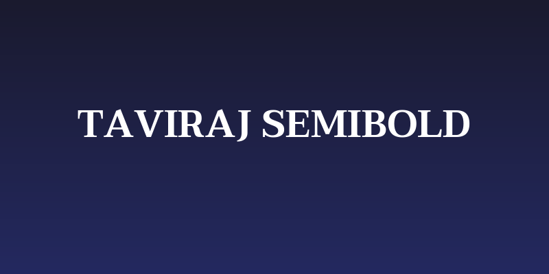 Taviraj SemiBold Social Header