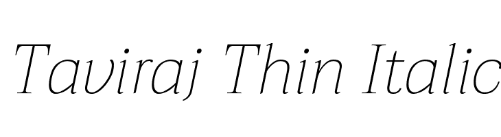 Taviraj Thin Italic  Frei Schriftart Herunterladen