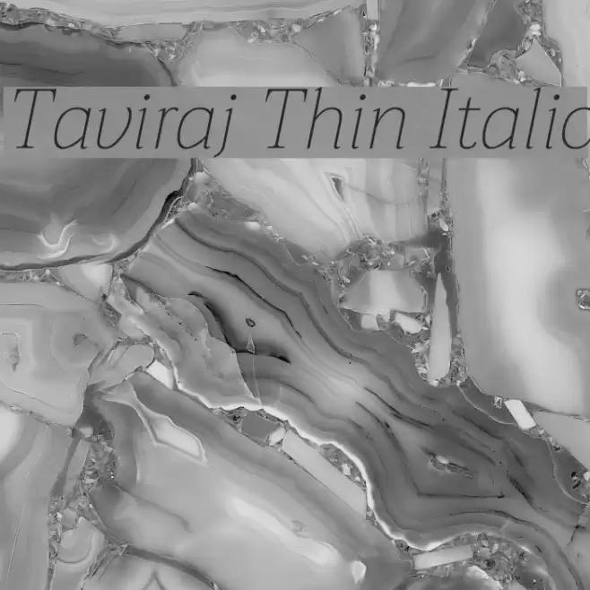 Taviraj Thin Italic  examples