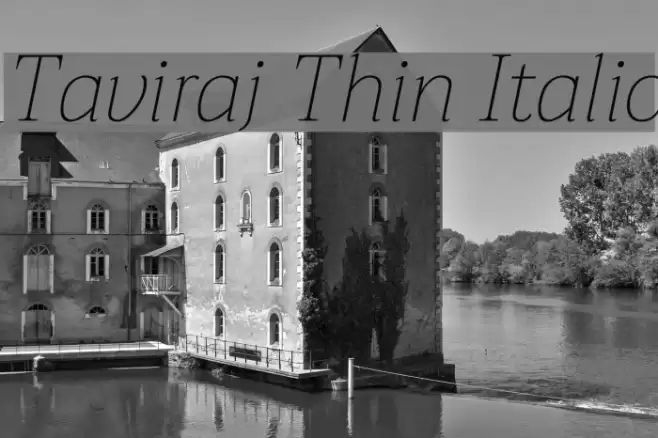 Taviraj Thin Italic  examples
