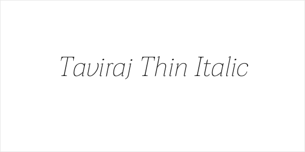 Taviraj Thin Italic Logo
