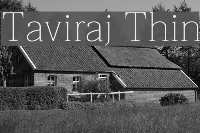 Taviraj Thin Font examples