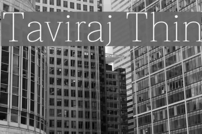 Taviraj Thin Font examples