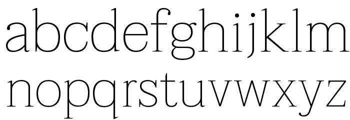 Taviraj Thin Font LOWERCASE
