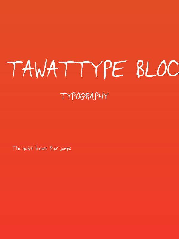 Tawattype Bloch Poster