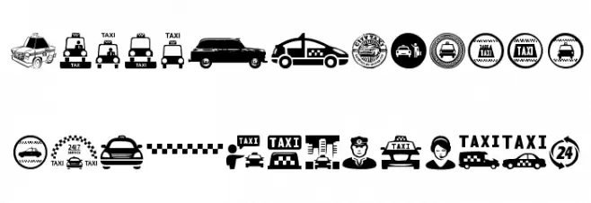 Taxi Font UPPERCASE