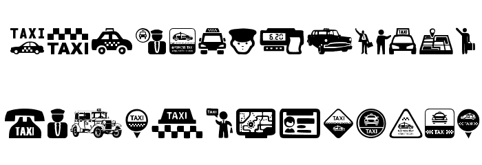 Taxi Font LOWERCASE