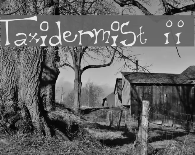 Taxidermist II Font examples