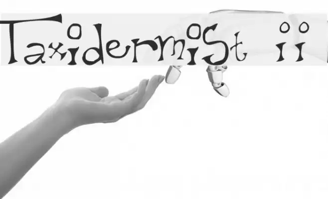 Taxidermist II Font examples