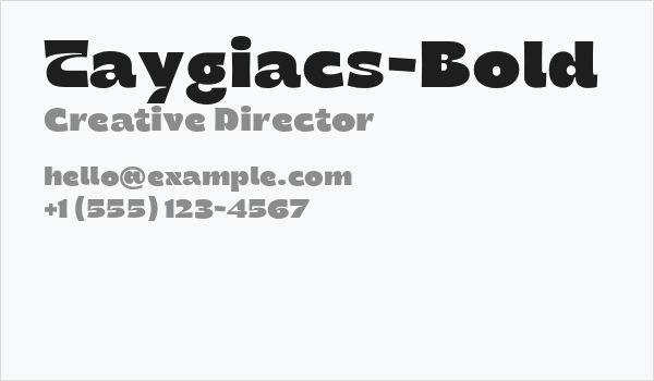Taygiacs-Bold Business Card
