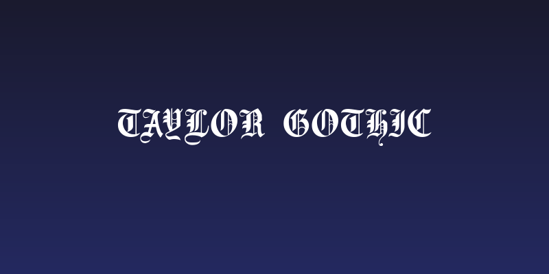 Taylor Gothic Social Header