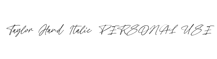 Taylor Hand Italic PERSONAL USE  Descarca Fonturi Gratis