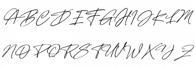 Taylor Hand Italic PERSONAL USE फ़ॉन्ट अपरकेस