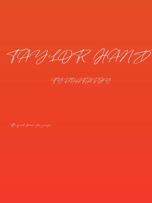 Taylor Hand Italic PERSONAL USE Poster