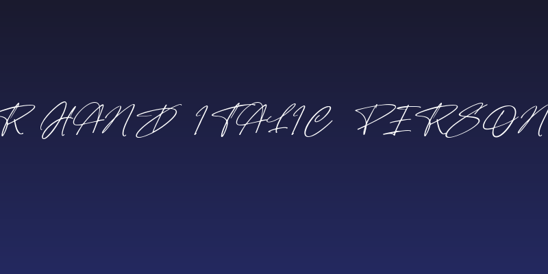 Taylor Hand Italic PERSONAL USE Social Header
