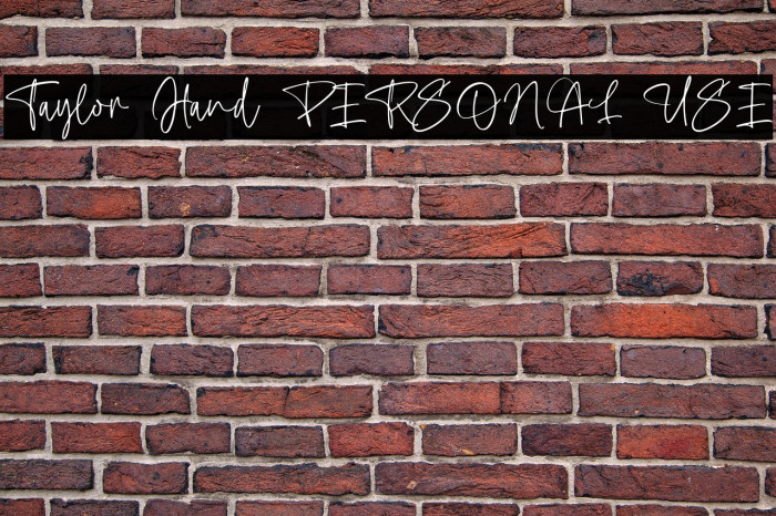 Taylor Hand PERSONAL USE Example 2