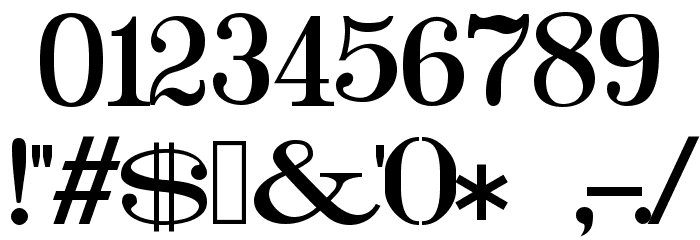 Taylor Serif Font OTHER CHARS