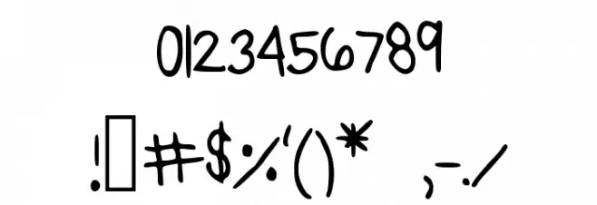 TaylorSHandwriting Font OTHER CHARS