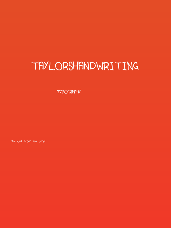 TaylorSHandwriting Poster