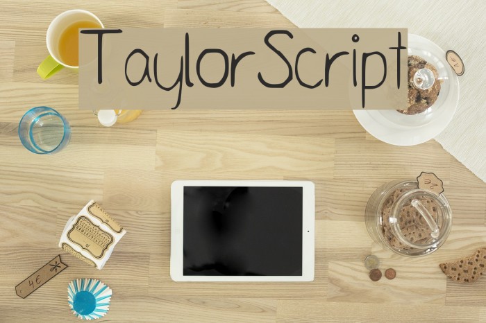 TaylorScript Font examples