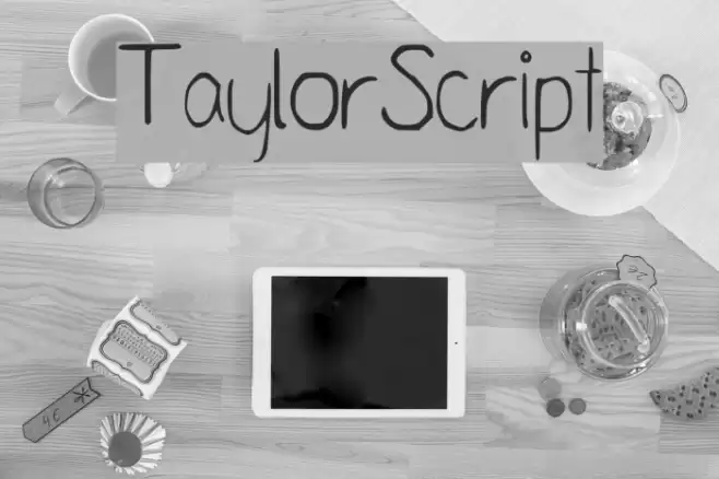 TaylorScript Font examples
