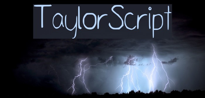 TaylorScript Font examples