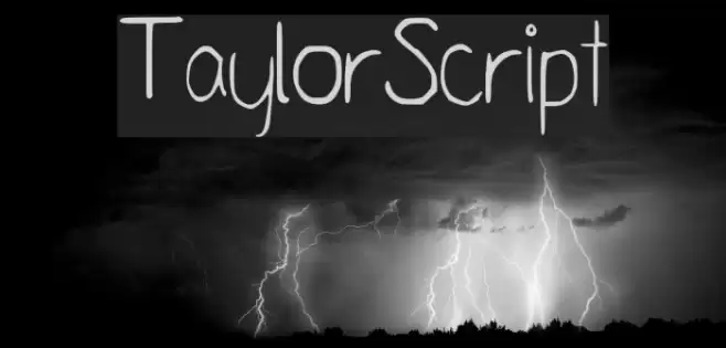 TaylorScript Font examples