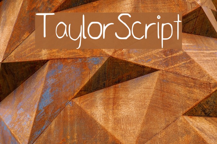 TaylorScript Font examples