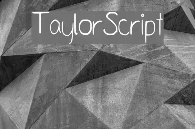 TaylorScript Font examples