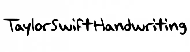 TaylorSwiftHandwriting  Frei Schriftart Herunterladen