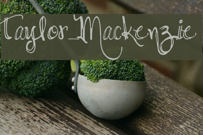 Taylor_Mackenzie Font examples