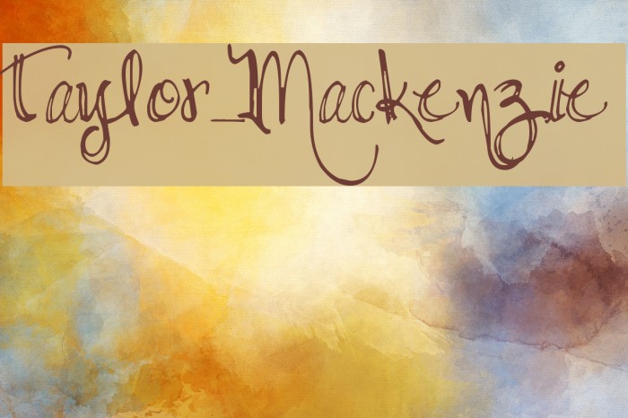 Taylor_Mackenzie Font examples