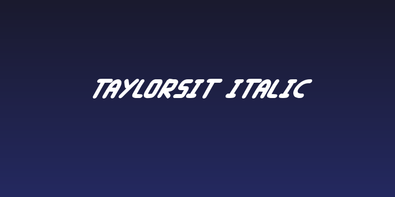 Taylorsit Italic Social Header