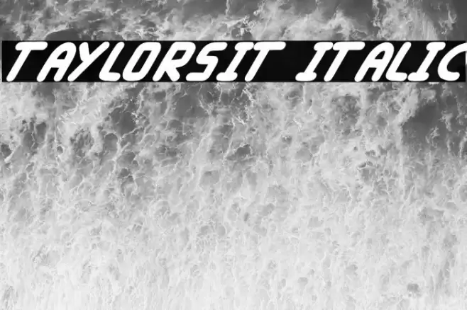 Taylorsit Italic Font examples
