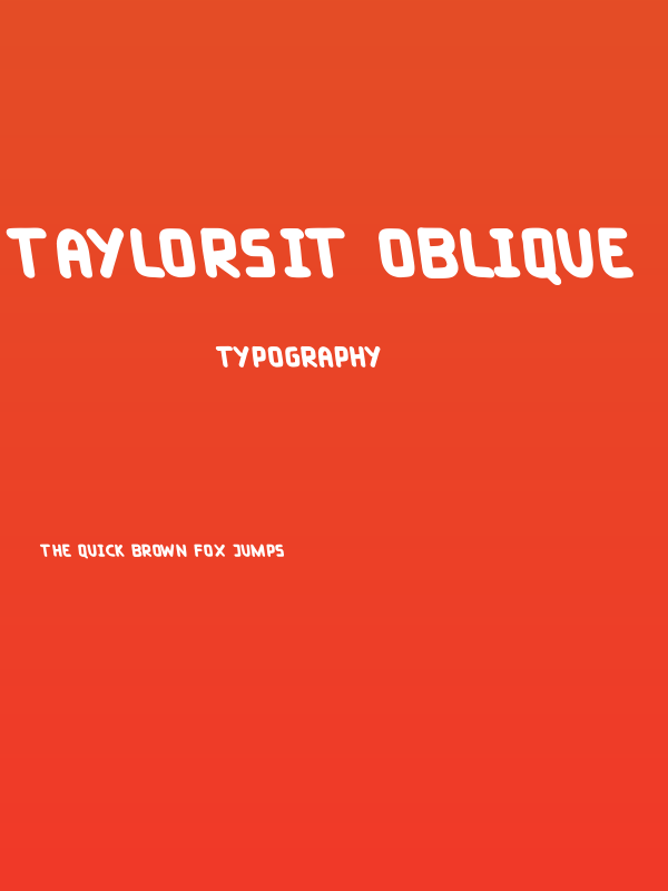 Taylorsit Oblique Poster