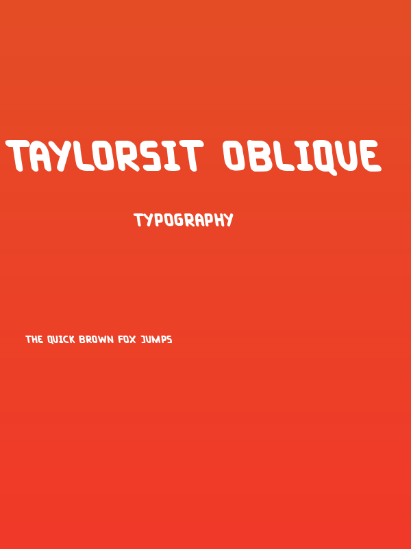 Taylorsit Oblique Poster