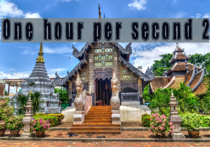 One hour per second 2 Example 2