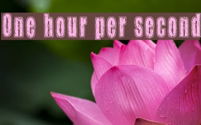 One hour per second Example 1