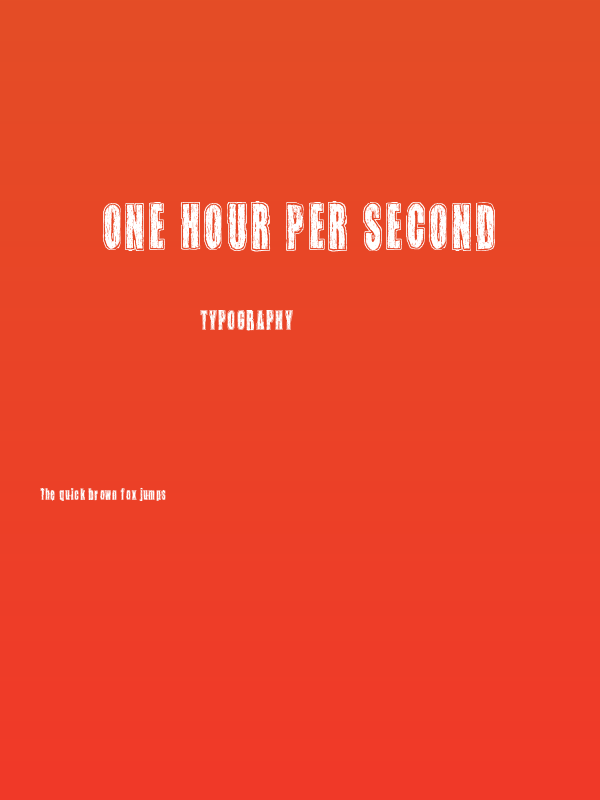 One hour per second Poster
